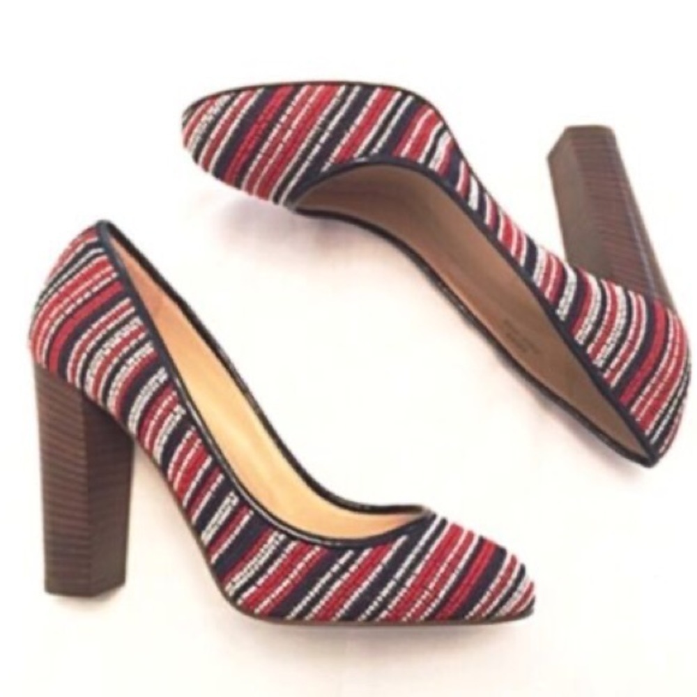 J. Crew Etta Bead Stitch Pumps Size 7 - Picture 3 of 10